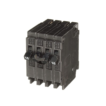 15-15 AMP Plastic Q Quad Breaker 120-240V Black Circuit Breaker